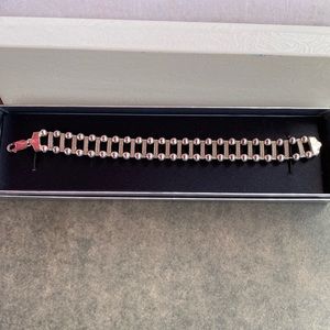 Double Silver Ball Track Bracelet